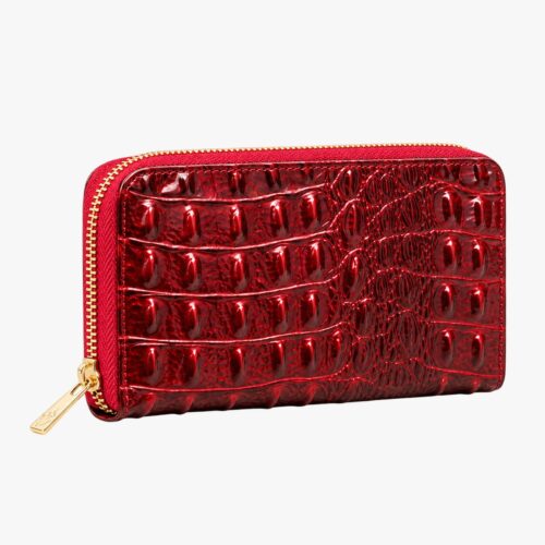 Billetera en cuero para dama CARMIN